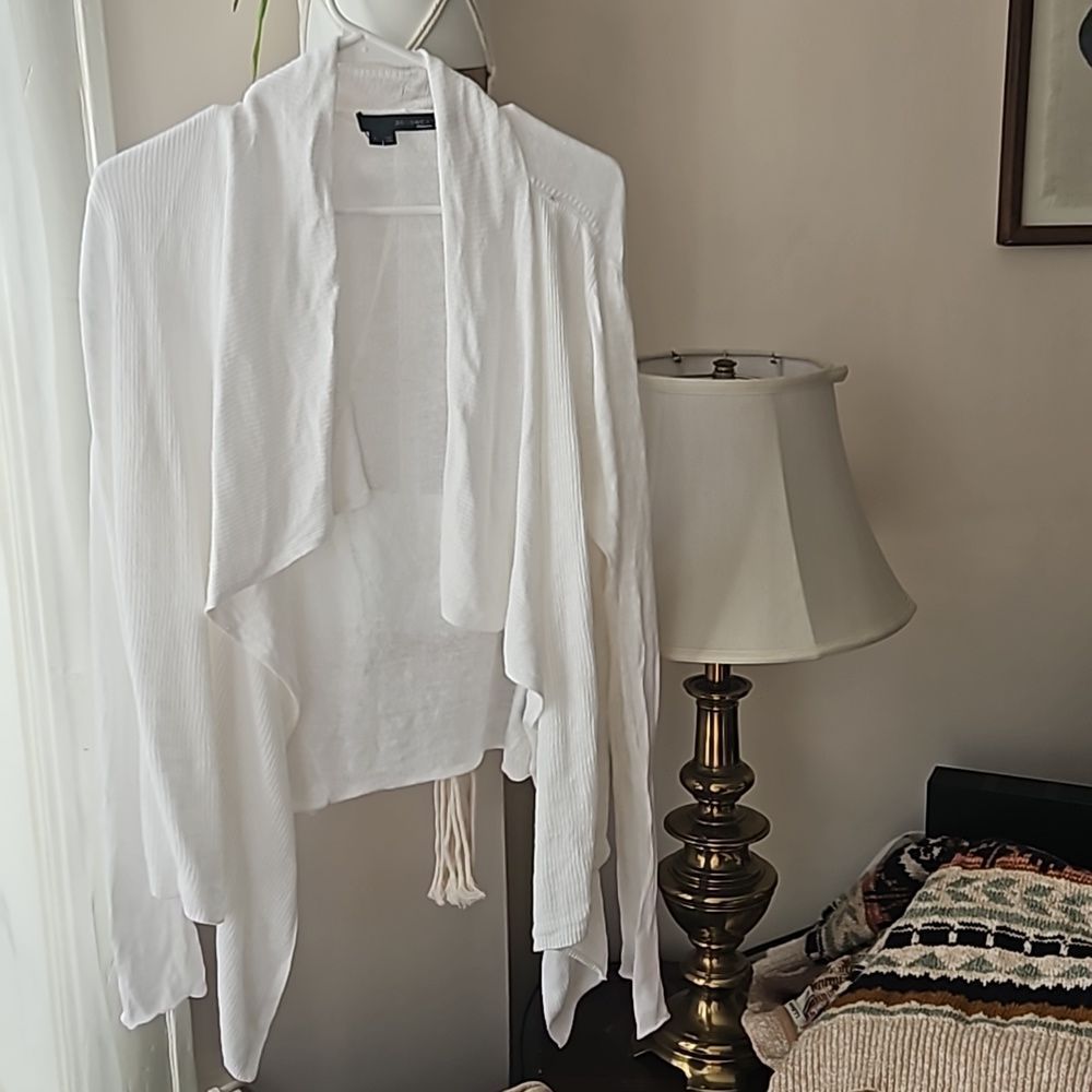 360Sweater Open Linen Cardigan large os
